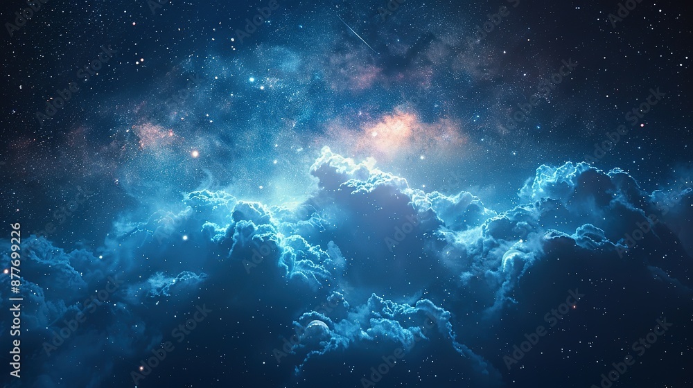 Obraz premium Galactic Whispers: Midnight Chronicles