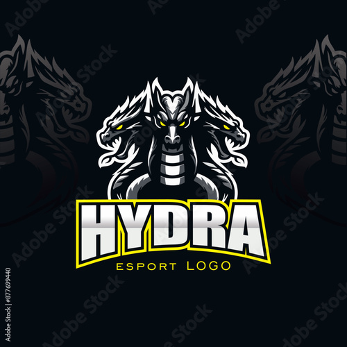 Hydra emblem logo design inspiration, illustration for e-sport team