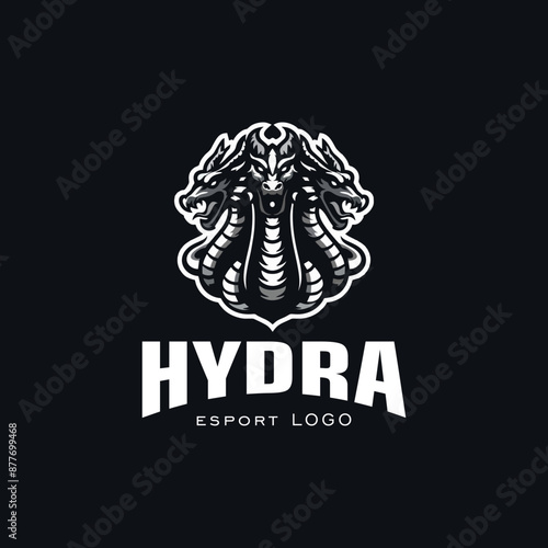 Hydra emblem logo design inspiration, illustration for e-sport team