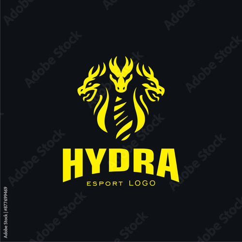 Hydra emblem logo design inspiration, illustration for e-sport team