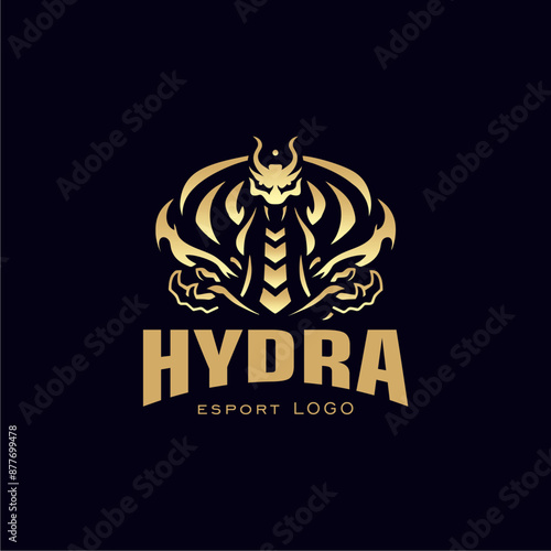 Hydra emblem logo design inspiration, illustration for e-sport team