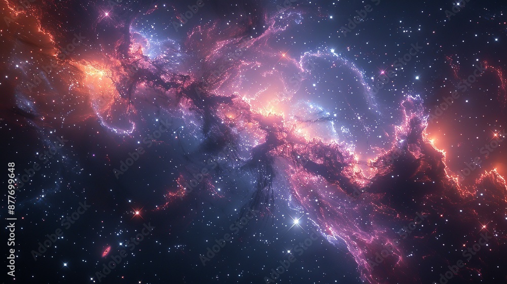 Fototapeta premium Cosmic Serenade: Discovering the Universe