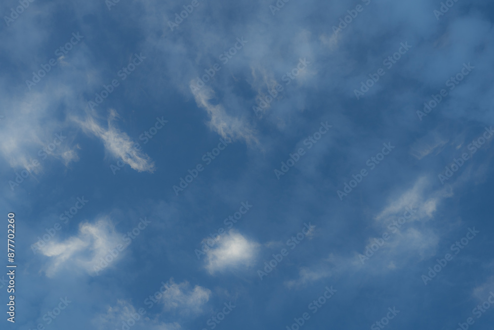 Fototapeta premium Blue Sky White Clouds Texture Pattern Background.