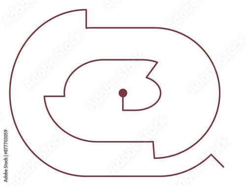Oval Maze Game Labyrinth Puzzle