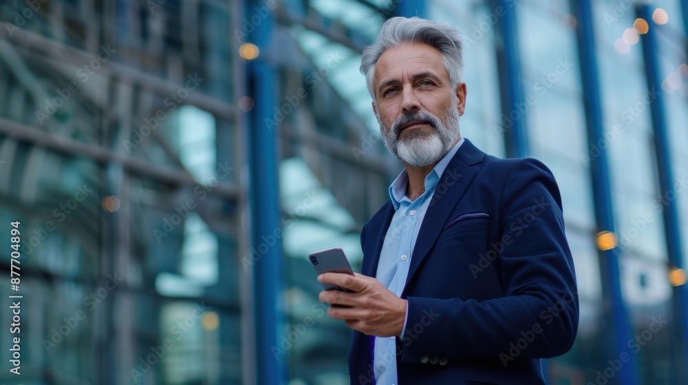 The businessman with smartphone The businessman with smartphone
