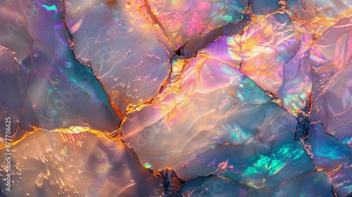 Colorful Iridescent Stone Texture Background
