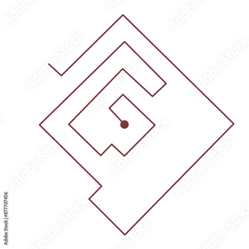 Square Maze Game Labyrinth Puzzle