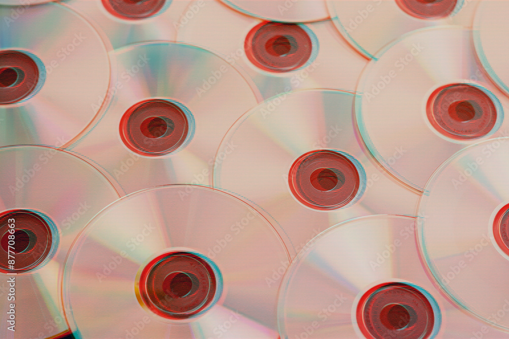 multiple cd's overlapping with color effect multiple cd's overlapping with color effect