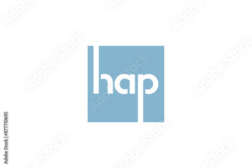 Letter H A P logo design vector image editable