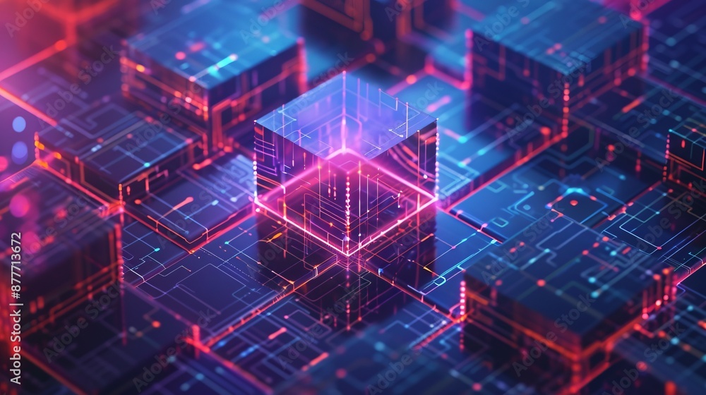 A highly detailed image of a futuristic transparent cube with intricate glowing tech circuits, representing the complexity and innovation in modern digital technology and engineering. A highly detailed image of a futuristic transparent cube with intricate glowing tech circuits, representing the complexity and innovation in modern digital technology and engineering.