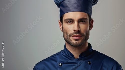 The chef in blue uniform.