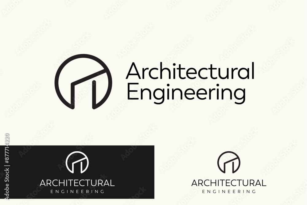 Architectural engineering tool construction logo design vector image editable Architectural engineering tool construction logo design vector image editable