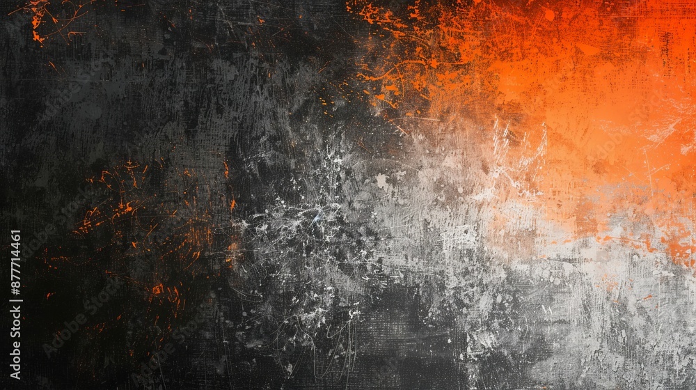 An abstract artwork featuring a blend of black, white, and orange shades, creating a dynamic and textured pattern with a sense of movement and energy. An abstract artwork featuring a blend of black, white, and orange shades, creating a dynamic and textured pattern with a sense of movement and energy.