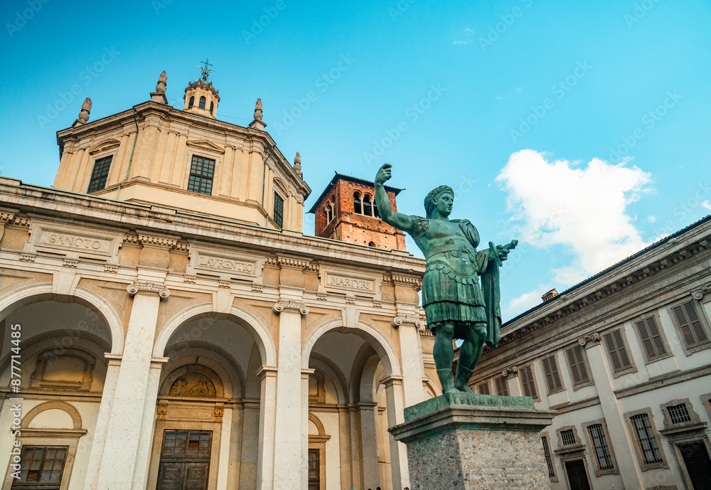 Obraz premium photo with sony a7iv camera of the Basilica of San Lorenzo in Milan