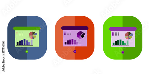 Economics strategy, analysis of sales, statistic, data statistic illustration set or collection for banner, landing web page. Analyst hand collect data and analyse business,  with three design