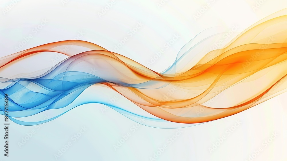 Fototapeta premium Orange and Blue Abstract Wave Background