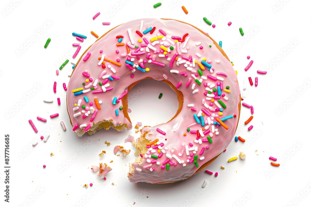 Pink Donut with Sprinkles Pink Donut with Sprinkles