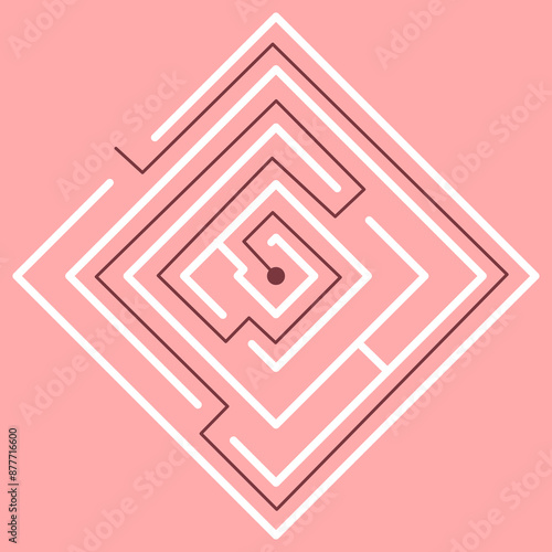 Square Maze Game Labyrinth Puzzle