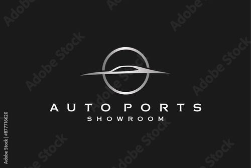 Car auto parts showroom logo design vector image editable