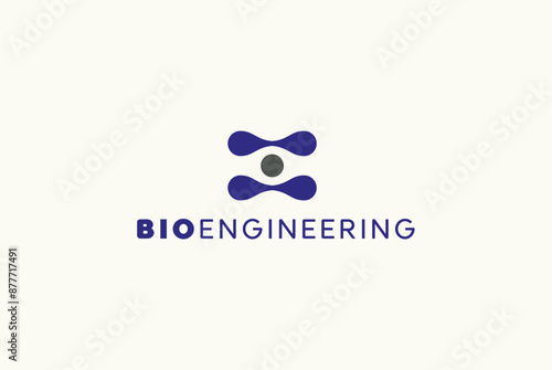 Bio engineering vision eye technology logo design vector image editable