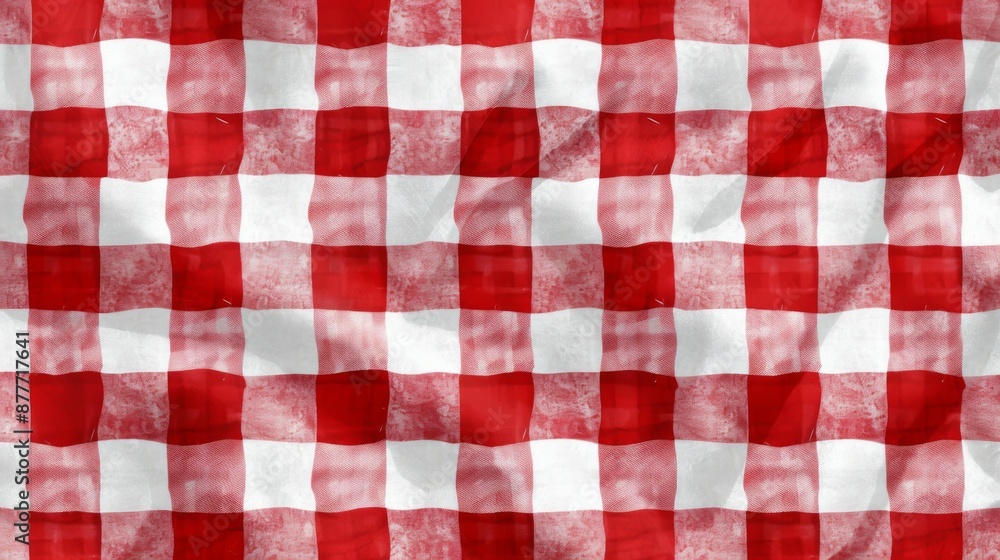 A close-up image of a red and white checkered pattern on a rippling fabric, conveying a classic, nostalgic feel, reminiscent of picnics or rustic settings. A close-up image of a red and white checkered pattern on a rippling fabric, conveying a classic, nostalgic feel, reminiscent of picnics or rustic settings.