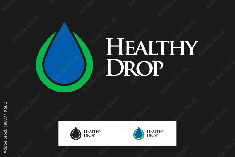 Heathy drop water drop logo design vector image editable Heathy drop water drop logo design vector image editable