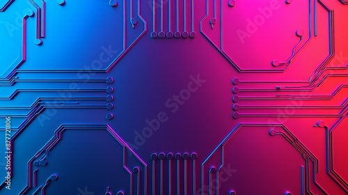 Logic gates basic units in classical and quantum computing circuits, performing logical operations on qubits or bits. Background Illustration, Bright color tones, , Minimalism, photo