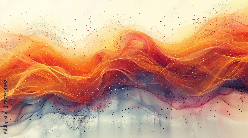 Fototapeta premium Quantum walks represent the quantum analog of classical random walks providing insights into quantum computation and information transfer mechanisms Background Illustration, Bright color tones, ,