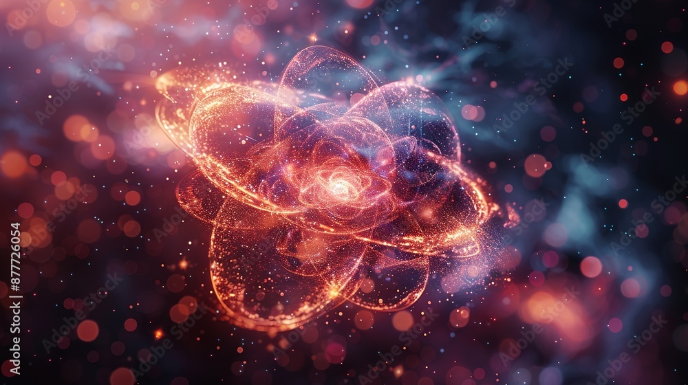 Entanglement entropy measures the degree of entanglement in quantum systems offering insights into quantum correlations and information processing applications Background Illustration, Bright color Entanglement entropy measures the degree of entanglement in quantum systems offering insights into quantum correlations and information processing applications Background Illustration, Bright color