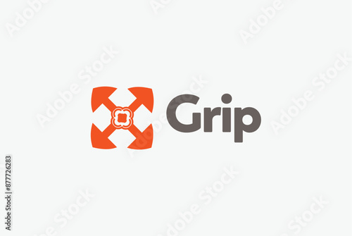  4 direction arrows grip logo design business name ideas vector image editable 