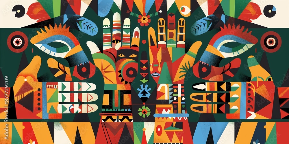 Obraz premium Unity in Diversity, Harmony of Cultures