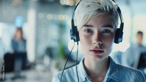 The Woman in Headset