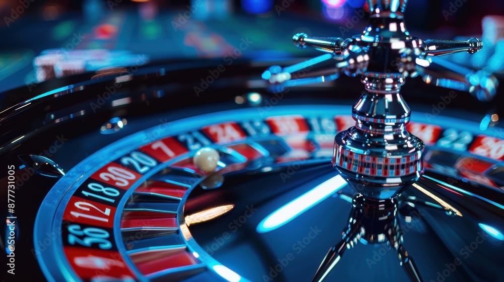 The roulette wheel in casino The roulette wheel in casino
