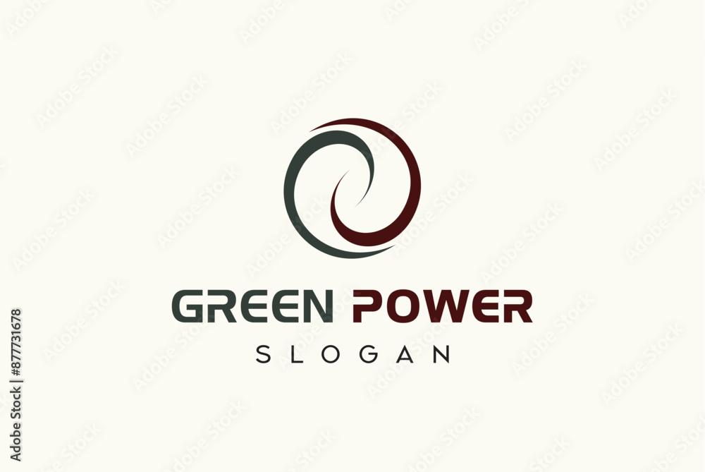 green power logo design business name ideas vector image editable green power logo design business name ideas vector image editable