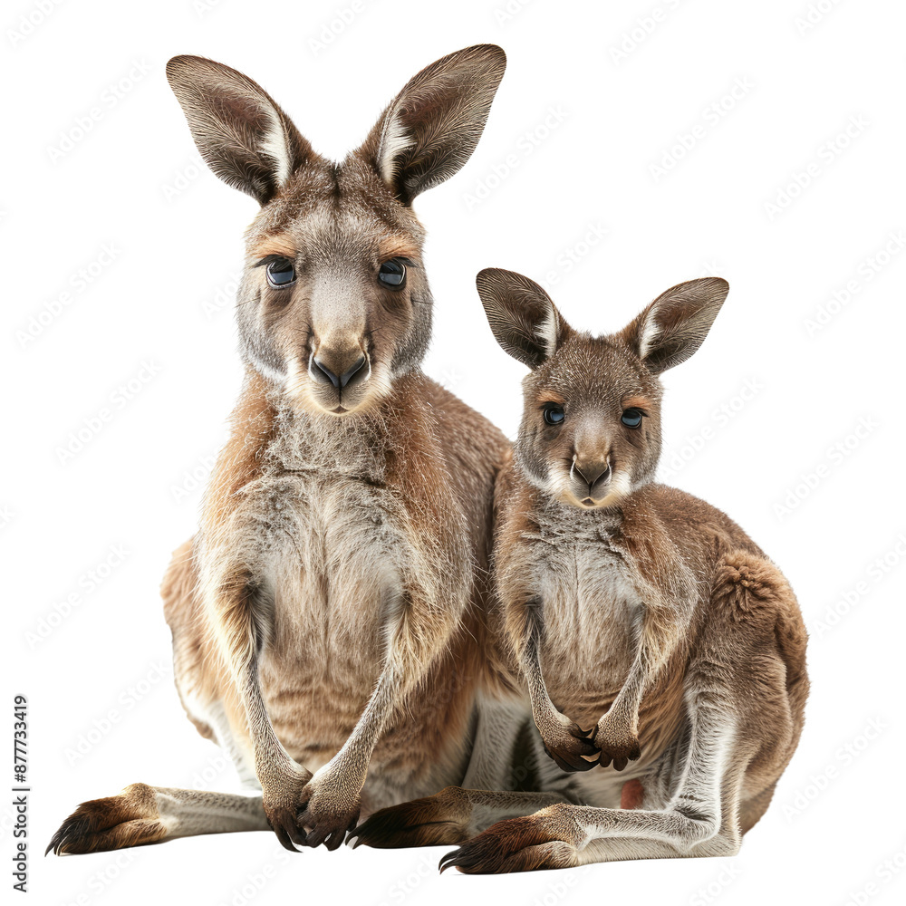 Kangaroo isolated on a transparent background for web banner, wallpaper Kangaroo isolated on a transparent background for web banner, wallpaper