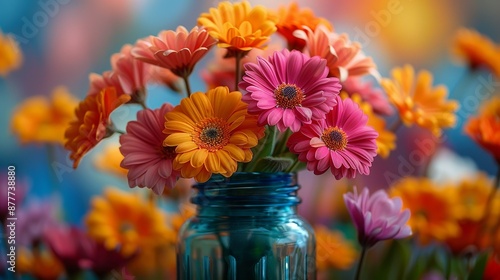 Wallpaper Mural Spring flower fields burst with color and life showcasing a variety of blooms in full glory ideal for nature-inspired backgrounds and seasonal illustrations Background Illustration, Bright color Torontodigital.ca