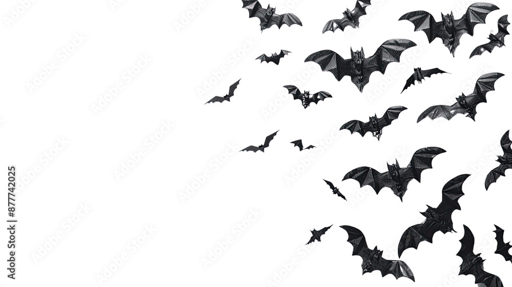 Fototapeta premium Halloween bat and bats on transparent background