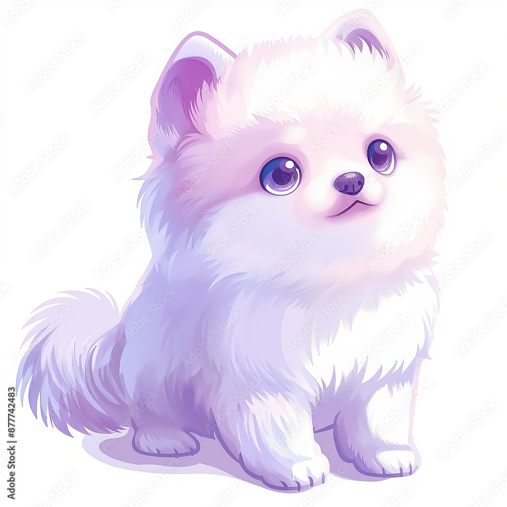 tiny cute pastel dog isolated tiny cute pastel dog isolated