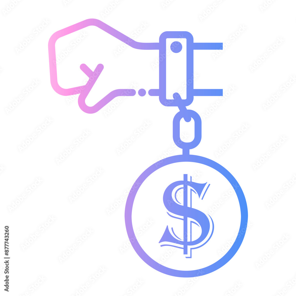 handcuffs Line Gradient Icon handcuffs Line Gradient Icon
