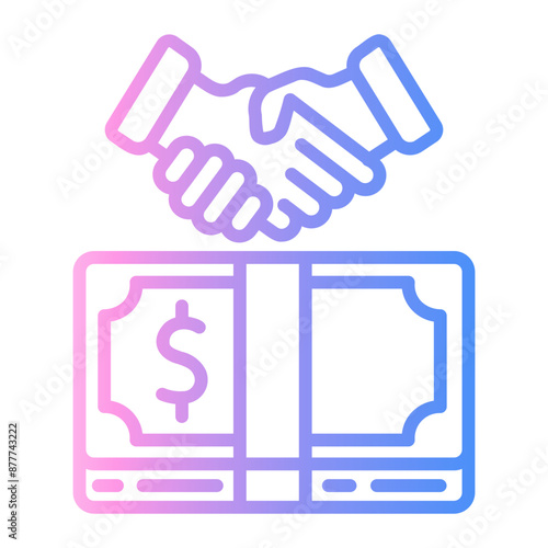 bribe Line Gradient Icon