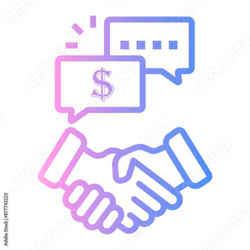 bribe Line Gradient Icon