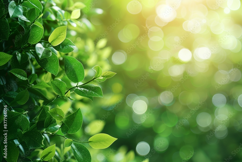Earth Day Concept: Bokeh Light and Blurred Green Nature Background Earth Day Concept: Bokeh Light and Blurred Green Nature Background