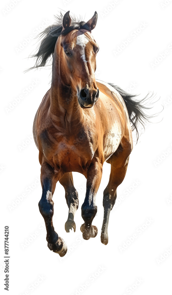 Obraz premium Horse isolated on a transparent background for web banner, wallpaper