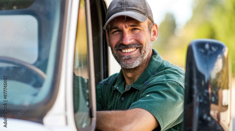 The smiling truck driver The smiling truck driver