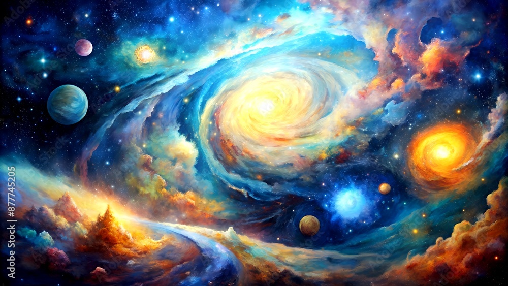 Starlight and Stardust Swirl Across the Canvas in a Cosmic Ballet Generative AI Computational creativity Starlight and Stardust Swirl Across the Canvas in a Cosmic Ballet Generative AI Computational creativity