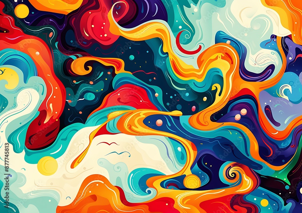Abstract Colorful Swirls and Space Abstract Colorful Swirls and Space