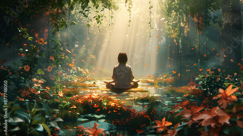 person meditating in yoga pose