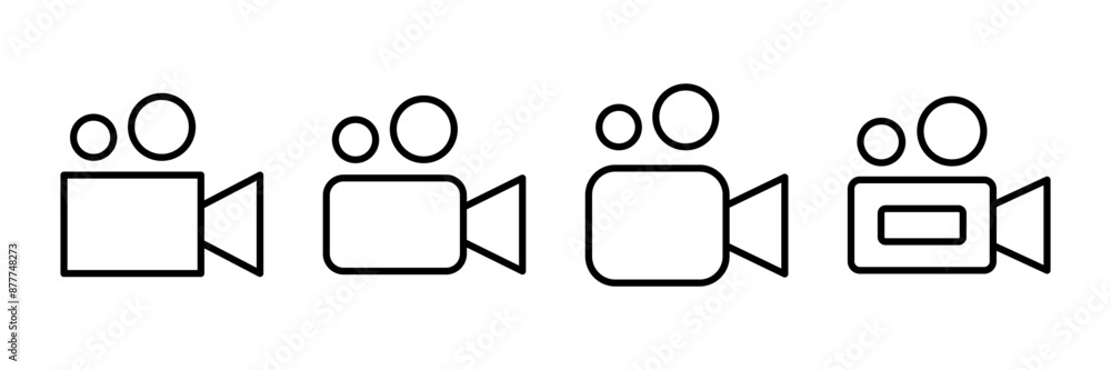 Video camera icon vector isolated on white background. Video camera vector icon. Camera Icons. Movie Sign. Cinema Video camera icon vector isolated on white background. Video camera vector icon. Camera Icons. Movie Sign. Cinema