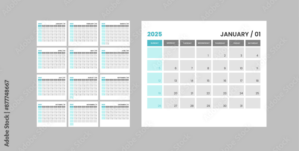 Minimal 2025 calendar, 2025 calendar week starts Monday corporate design template. Desk calendar 2025. Planning calendar. Minimal 2025 calendar, 2025 calendar week starts Monday corporate design template. Desk calendar 2025. Planning calendar.