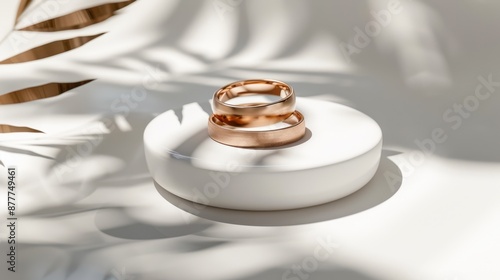 The Elegant Gold Wedding Rings photo